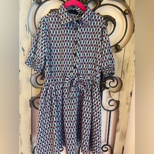 Kidpik girls patterned dress
